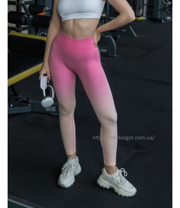 Бесшовные леггинсы омбре Пуш-Ап Leggings PUSH-UP model 07 (pink)